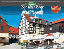 Tablet Screenshot of pension-zur-alten-saege.de